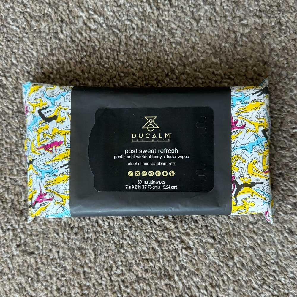 Ducalm Skincare "Post Sweat Refresh" facial wipes